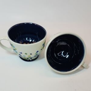Gaul Pittman Colorful Ceramic Mugs with Blue Interior